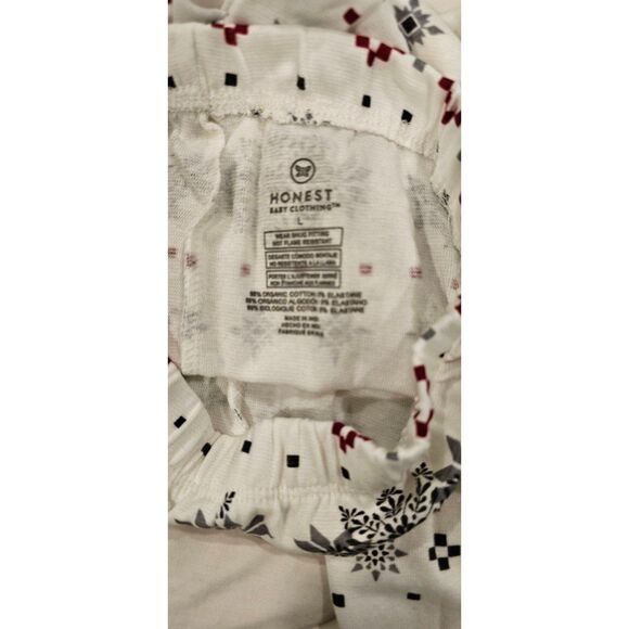 HonestBaby Unisex Kids Holiday Pajamas Sz L - Picture 4 of 7